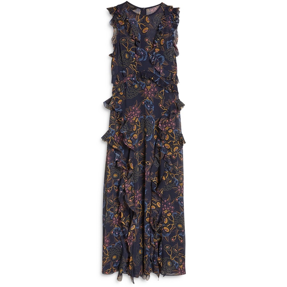 Ted Baker Karolia Sleeveless Waterfall Midi Dress Size 2 NWOT - Picture 4 of 8